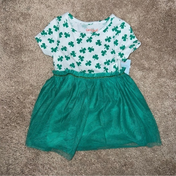 Cat & Jack St. Patty’s Day Shamrock Tutu Dress NWT Size 18 Months - Picture 3 of 4